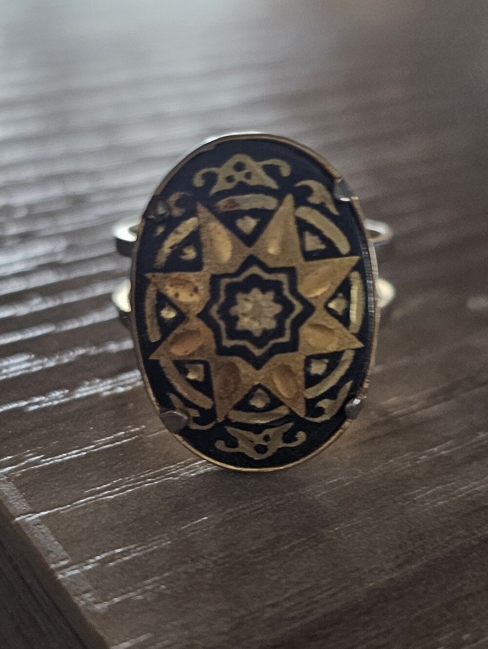 Vintage Spanish Toledo Damascene RING - 6 ADJUSTABLE